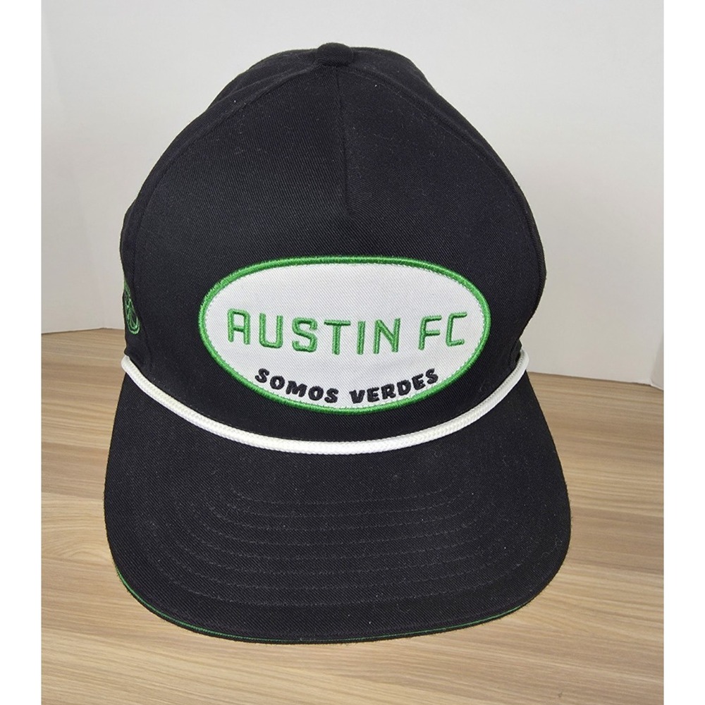Austin FC Fanatics Hat Somos Verdes Rope Snapback Black Green Crest Logo